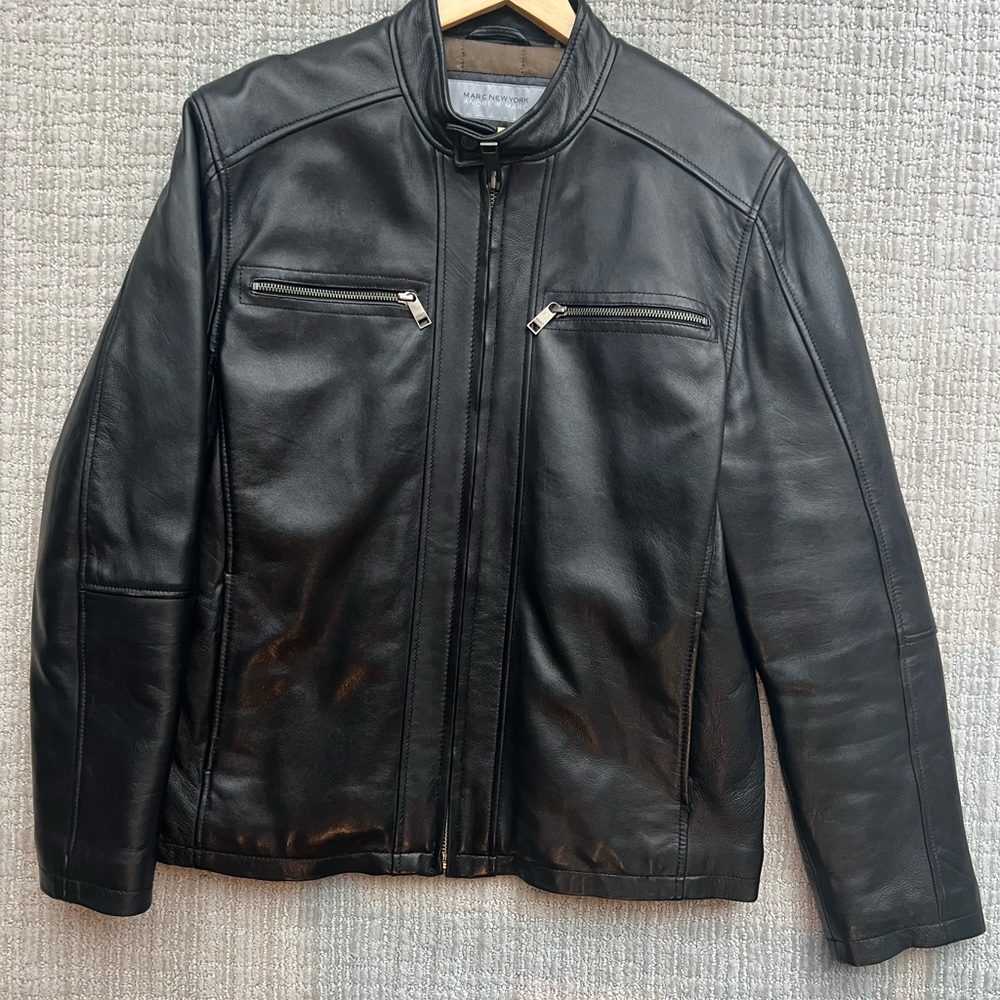 Marc New York Black Leather Jacket (MINT)